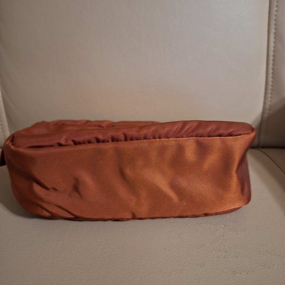 Prada Rust Nylon Zip  Small Pouch - Picture 6 of 15